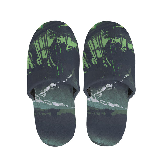 Flying Dutchman Ghost Pirate Ship Print Slippers