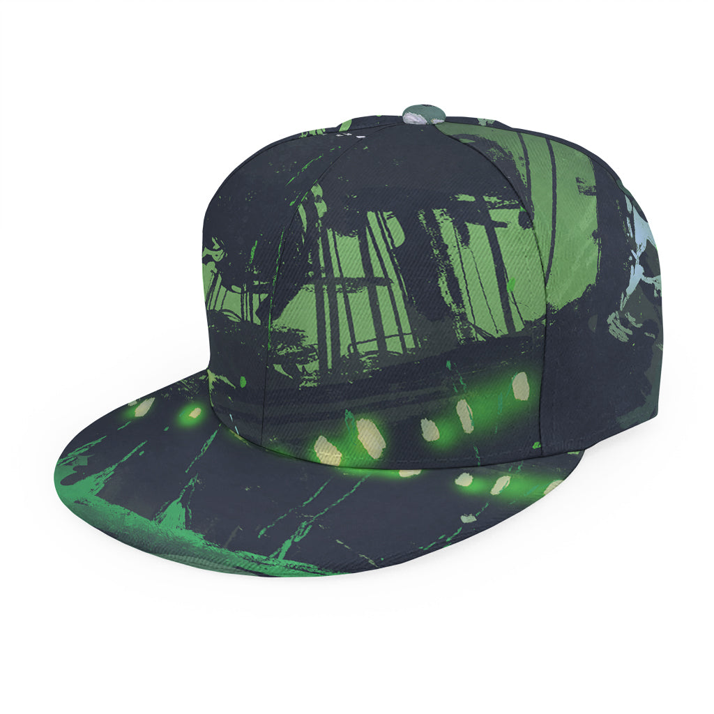 Flying Dutchman Ghost Pirate Ship Print Snapback Cap