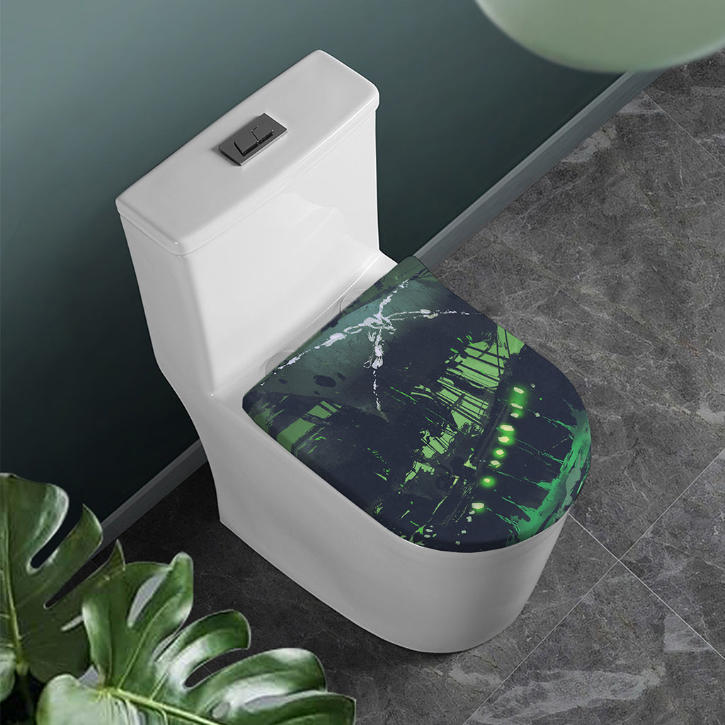 Flying Dutchman Ghost Pirate Ship Print Toilet Lid Cover