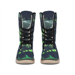 Flying Dutchman Ghost Pirate Ship Print Winter Boots