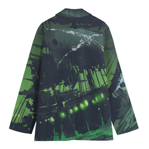 Flying Dutchman Ghost Pirate Ship Print Women's Blazer