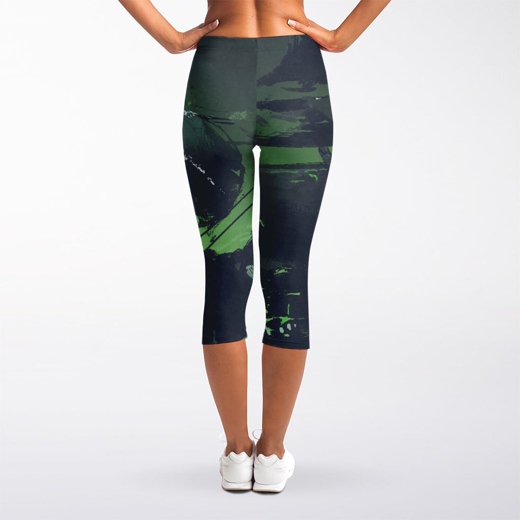 Flying Dutchman Ghost Pirate Ship Print Women's Capri Leggings