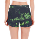 Flying Dutchman Ghost Pirate Ship Print Women's Split Running Shorts