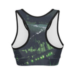 Flying Dutchman Ghost Pirate Ship Print Women's Sports Bra