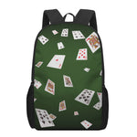 Flying Poker Cards Print 17 Inch Backpack