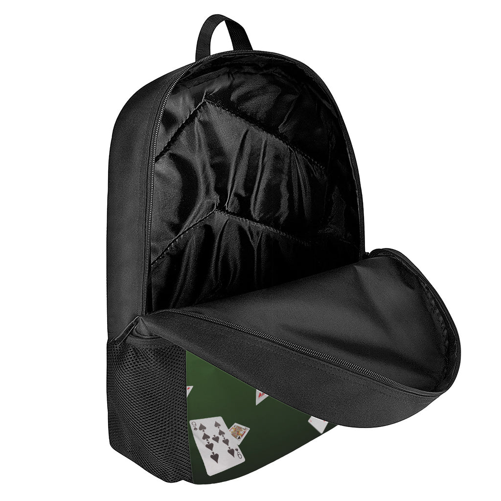 Flying Poker Cards Print 17 Inch Backpack