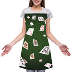Flying Poker Cards Print Adjustable Apron