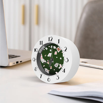 Flying Poker Cards Print Alarm Clock