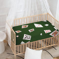 Flying Poker Cards Print Baby Crib Sheet