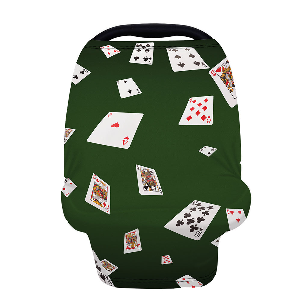 Flying Poker Cards Print Baby Seat Cover