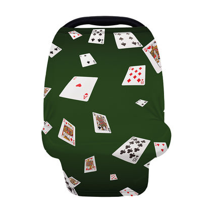 Flying Poker Cards Print Baby Seat Cover