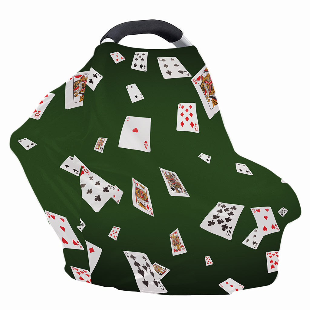 Flying Poker Cards Print Baby Seat Cover