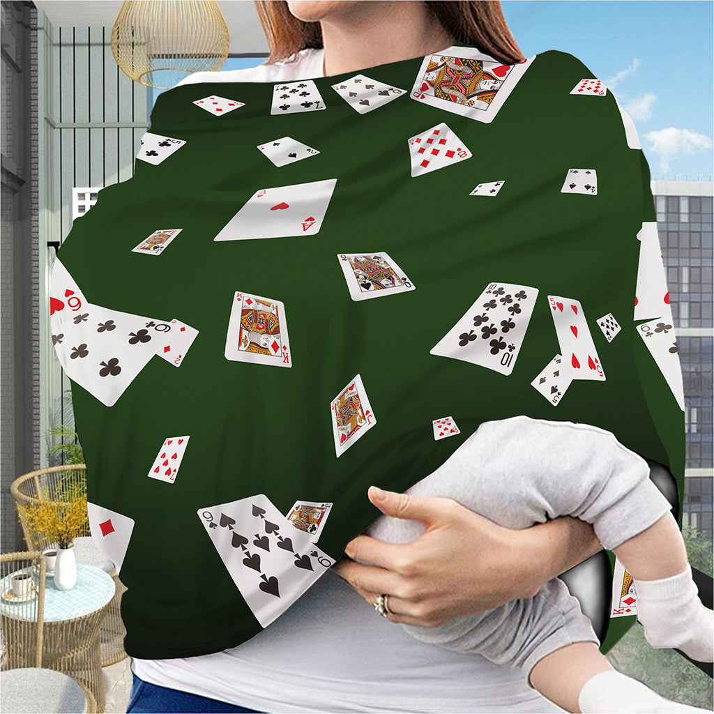 Flying Poker Cards Print Baby Seat Cover