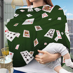 Flying Poker Cards Print Baby Seat Cover
