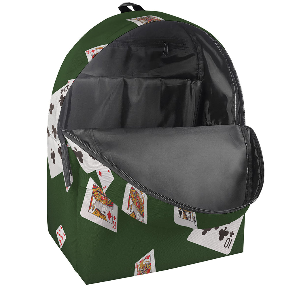Flying Poker Cards Print Backpack