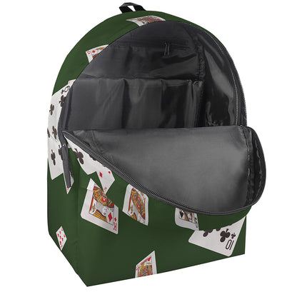 Flying Poker Cards Print Backpack