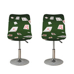 Flying Poker Cards Print Bar Stool Covers