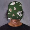 Flying Poker Cards Print Baseball Cap