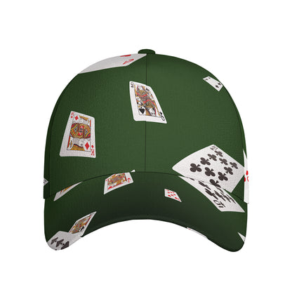 Flying Poker Cards Print Baseball Cap