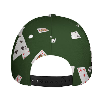 Flying Poker Cards Print Baseball Cap