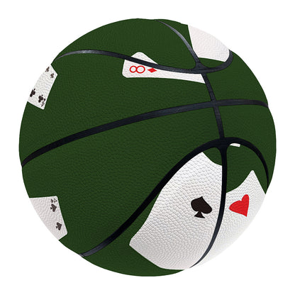 Flying Poker Cards Print Basketball
