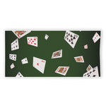 Flying Poker Cards Print Beach Towel