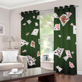 Flying Poker Cards Print Dimout Grommet Curtains