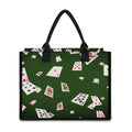 Flying Poker Cards Print Canvas Tote Bag