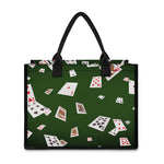 Flying Poker Cards Print Canvas Tote Bag