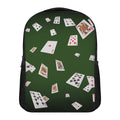 Flying Poker Cards Print Casual Backpack