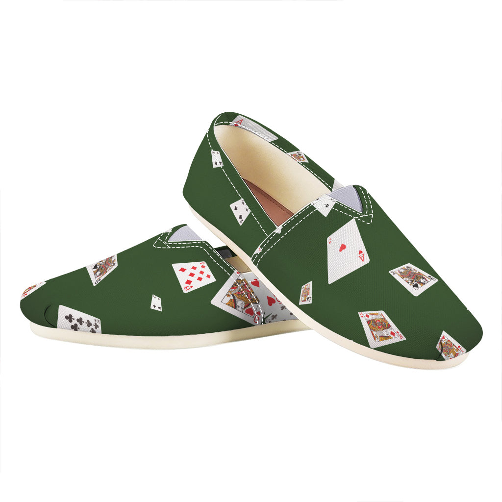 Flying Poker Cards Print Casual Shoes