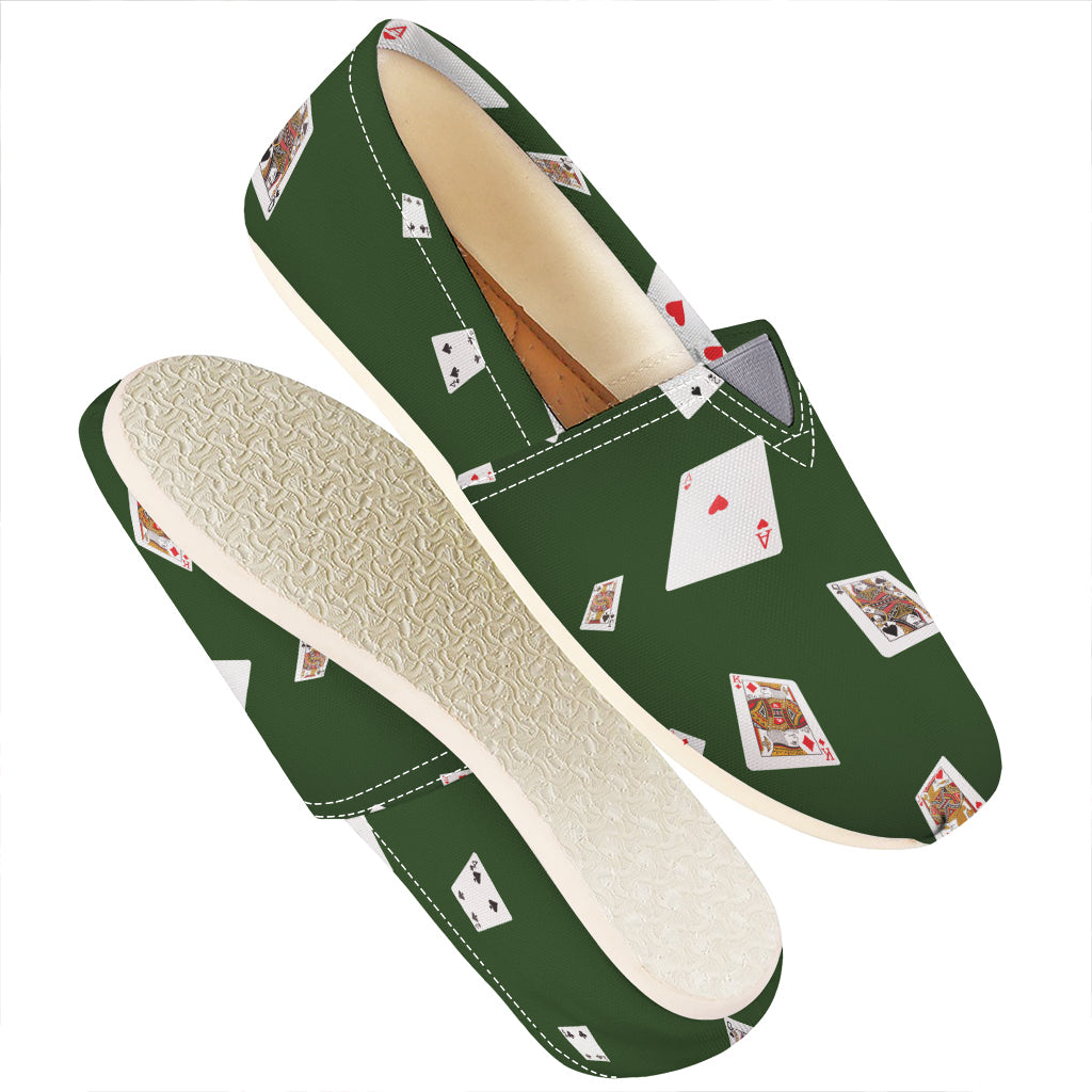 Flying Poker Cards Print Casual Shoes