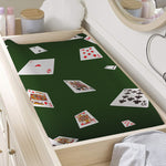 Flying Poker Cards Print Changing Pad Cover
