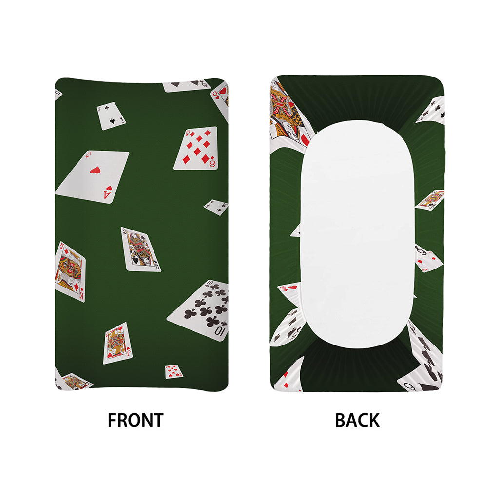 Flying Poker Cards Print Changing Pad Cover