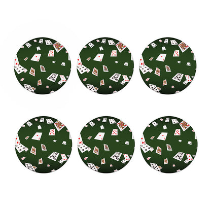 Flying Poker Cards Print Coaster Set