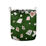 Flying Poker Cards Print Collapsible Laundry Basket