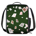 Flying Poker Cards Print Crossbody Lunch Bag
