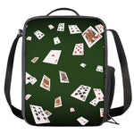 Flying Poker Cards Print Crossbody Lunch Bag