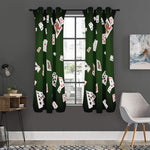 Flying Poker Cards Print Curtain