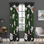 Flying Poker Cards Print Curtain
