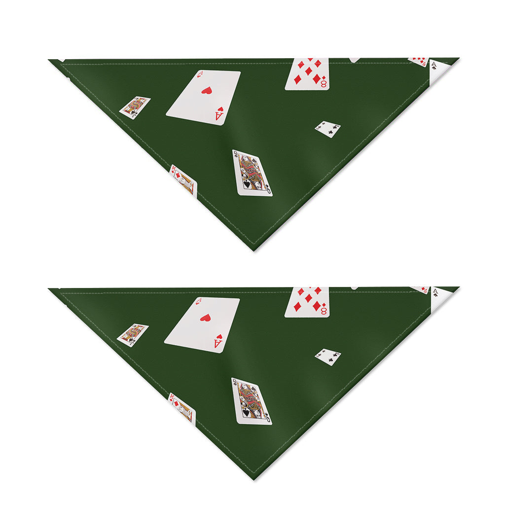 Flying Poker Cards Print Dog Bandana