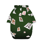 Flying Poker Cards Print Dog Zip Up Hoodie