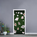 Flying Poker Cards Print Door Sticker