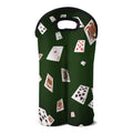 Flying Poker Cards Print Double Neoprene Wine Tote
