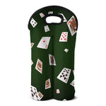 Flying Poker Cards Print Double Neoprene Wine Tote
