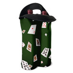 Flying Poker Cards Print Double Neoprene Wine Tote
