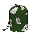 Flying Poker Cards Print Drawstring Makeup Bag