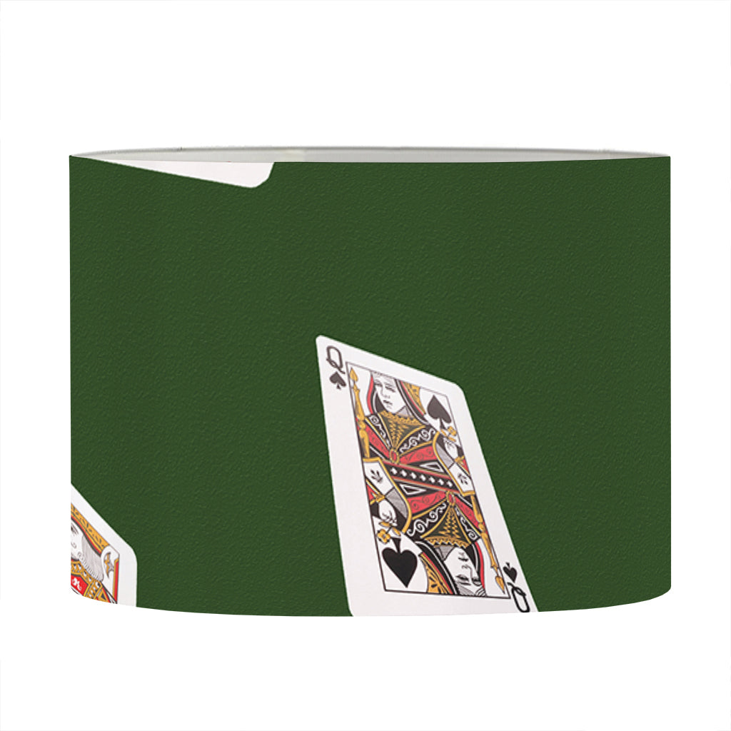 Flying Poker Cards Print Drum Lamp Shade