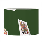 Flying Poker Cards Print Drum Lamp Shade