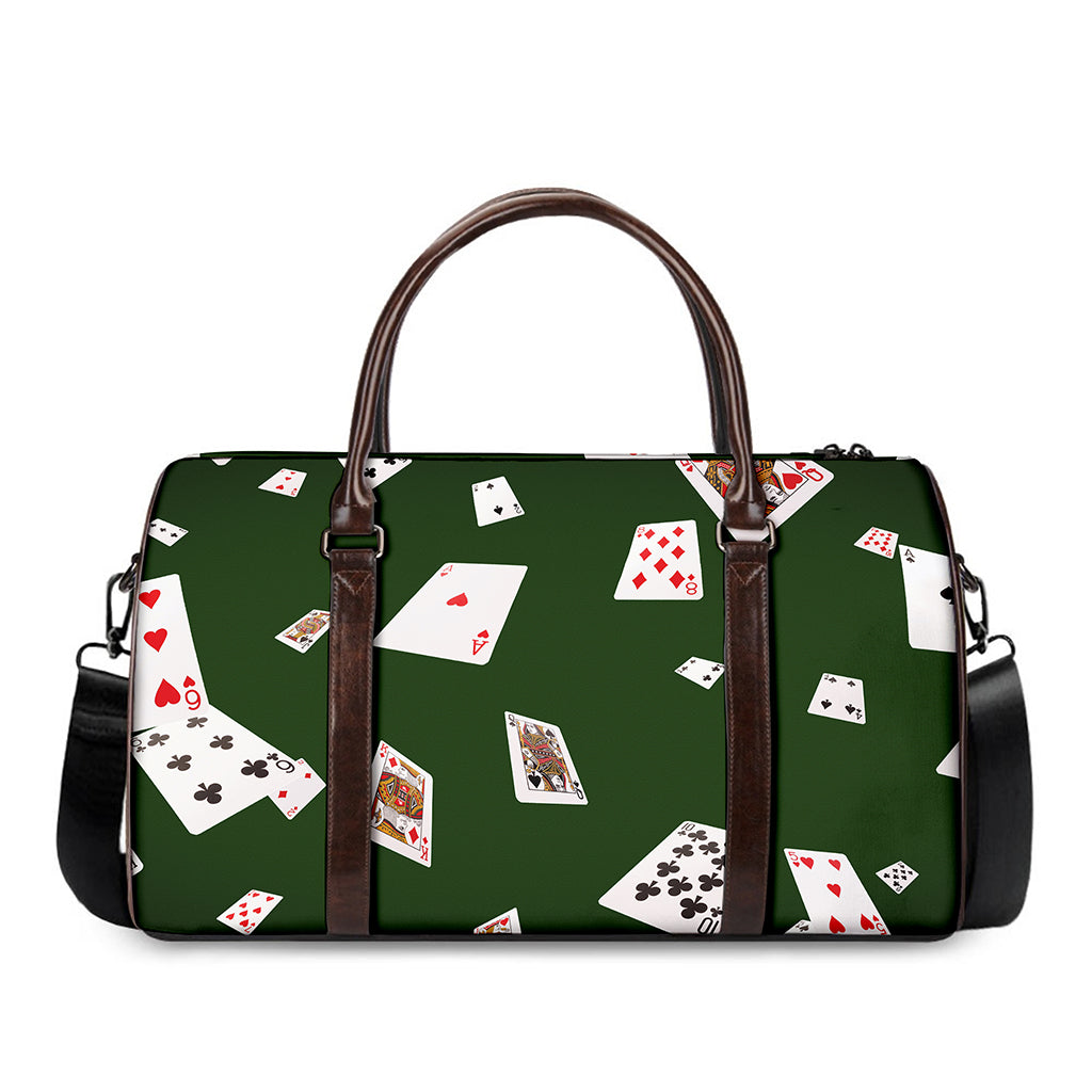 Flying Poker Cards Print Duffle Bag